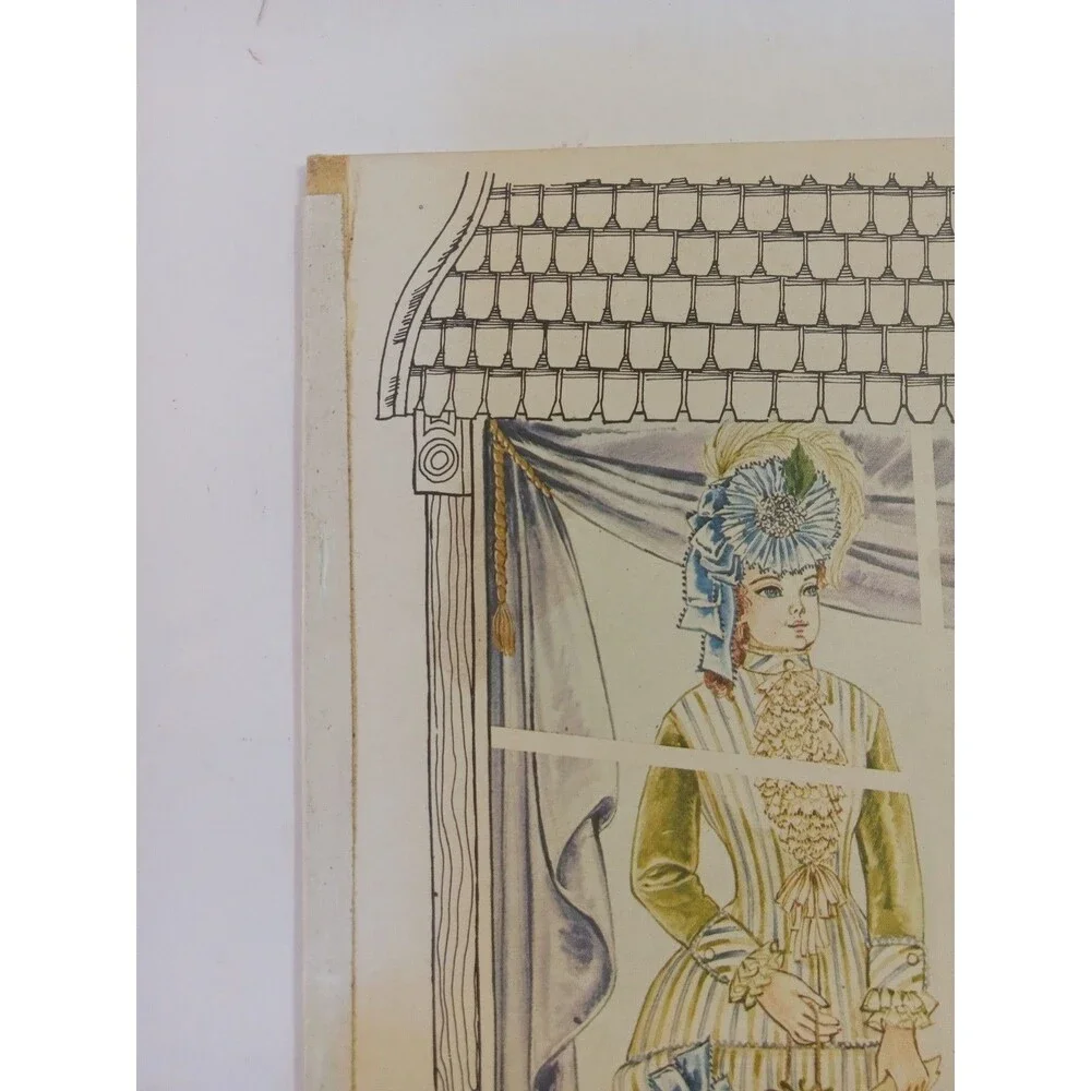 Vintage Old Fashioned Cut Out  Paper Dolls Book